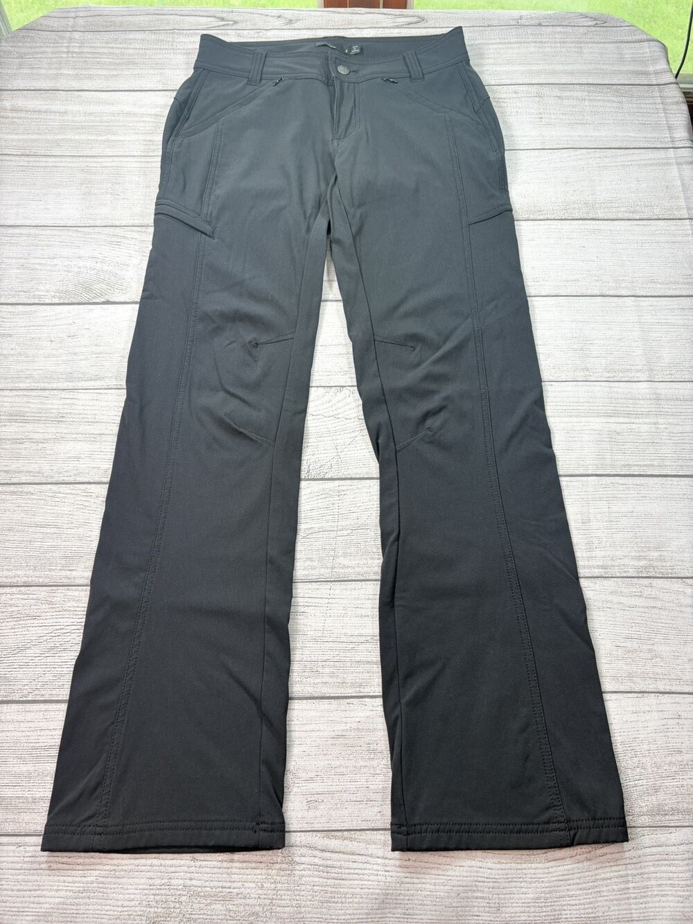prAna Women’s Winter Hallena Pants Black Lined Hiking Size 4